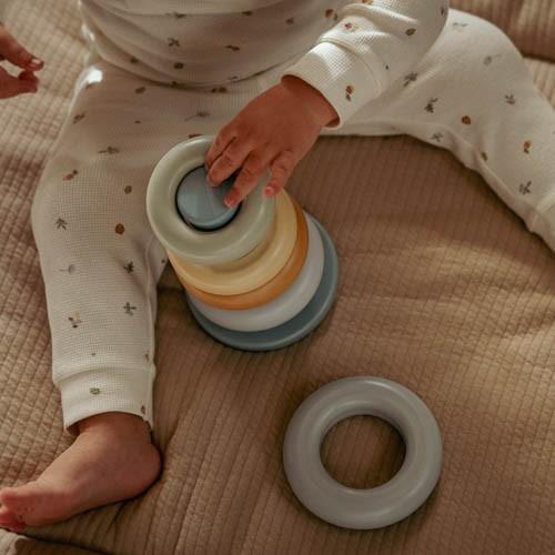 Little Dutch Stapelringe Blau Kunststoff – Detailansicht