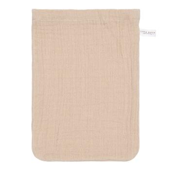 Little Dutch Waschhandschuhe 2er Set Baby Bunny Beige von der Seite