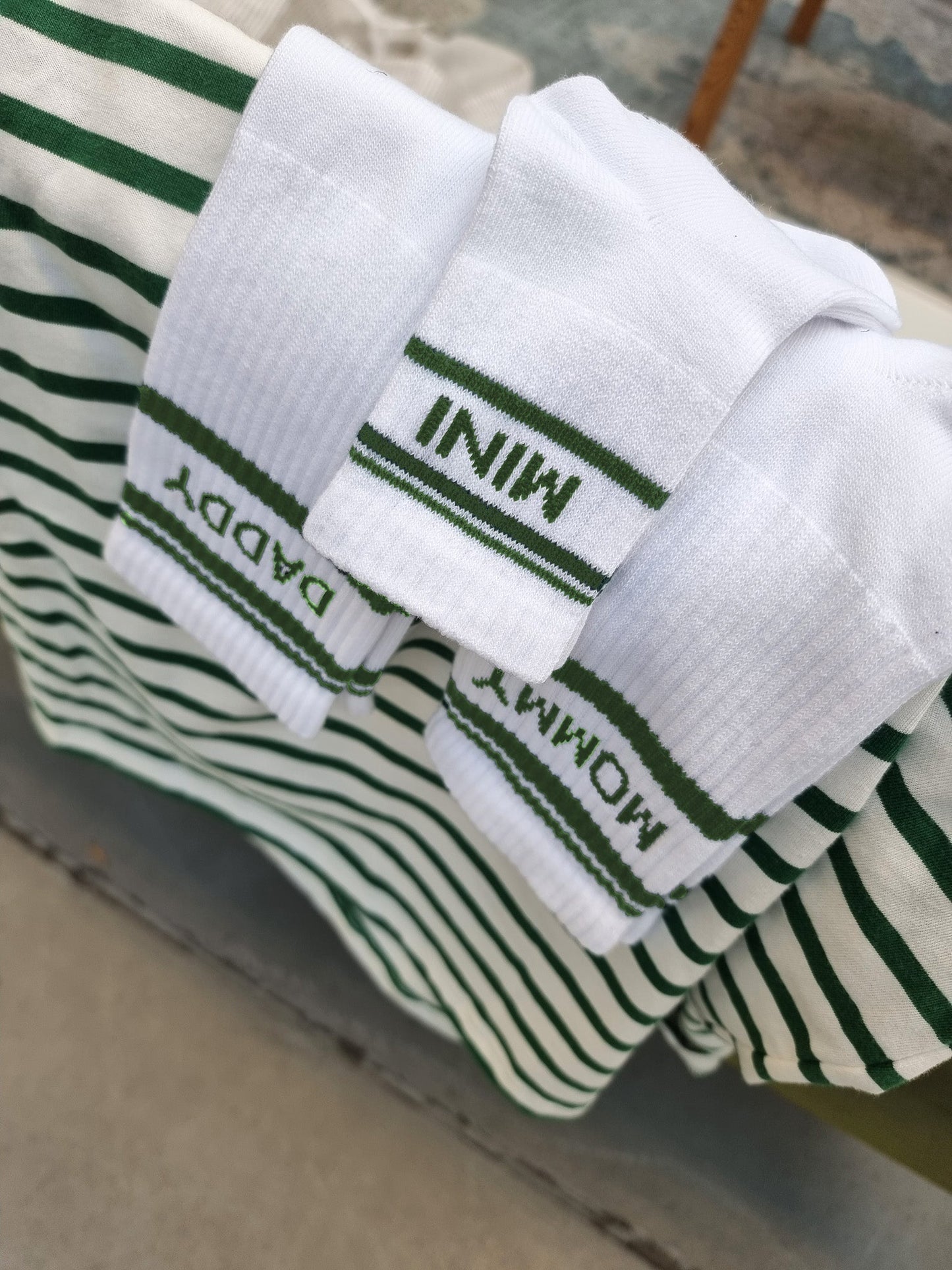 Famvibes Mini Striped Socken green