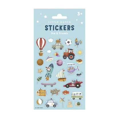 Stickerbogen Jim & Friends Studio Aufnahme