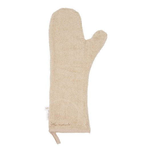 Langer Waschlappen Beige Studio Aufnahme