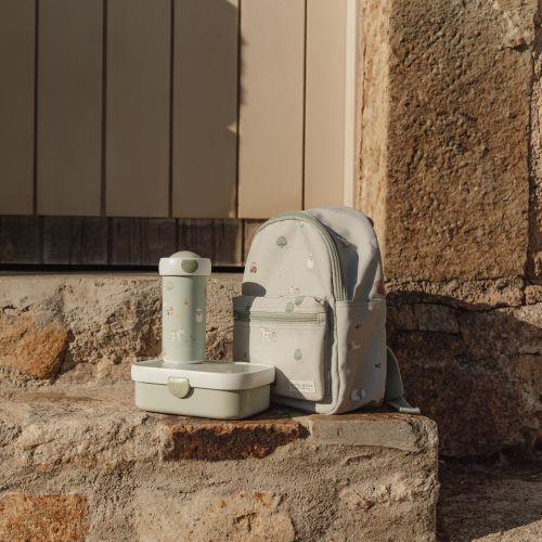 Lunchset Schulbecher und Lunchbox Grün Little Farm Detail 4