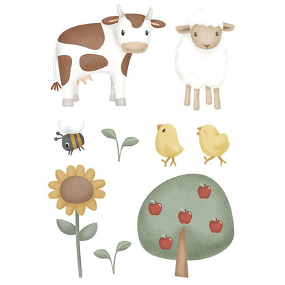 Wandaufkleber Mehrfarbig Little Farm Detail 3
