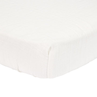 Spannbettlaken Hydrophil Wiege Soft White Studio Aufnahme