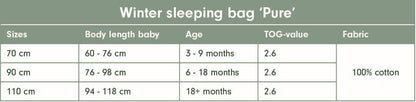 Schlafsack Winter 70 cm Pure Pink Blush Anwendung