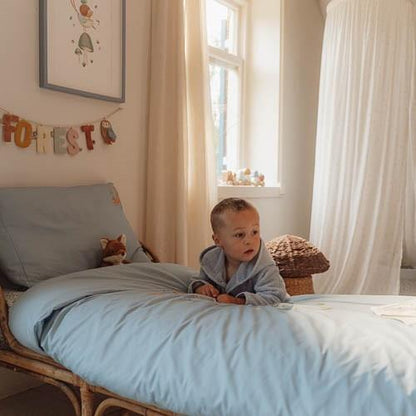 Bezug Kinderbett blau Forest Friends – 100x140 cm Little Dutch