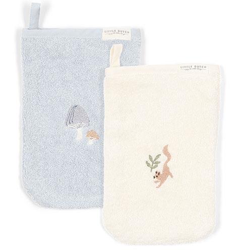 Waschlappen Set Blau Forest Friends Studio Aufnahme