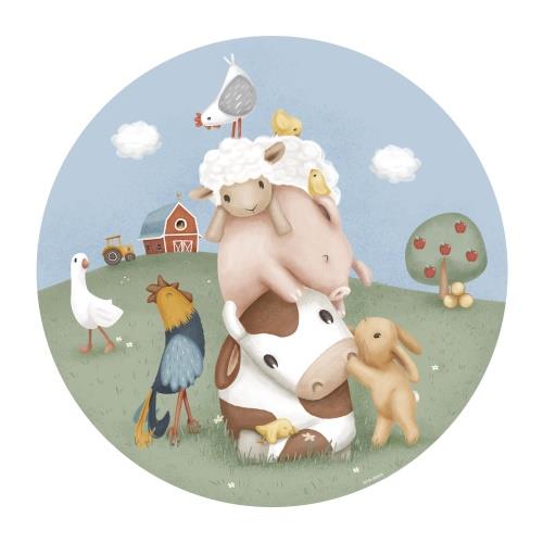 Tapetenkreis Mehrfarbig Little Farm Studio Aufnahme