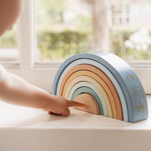 Little Dutch Holz Regenbogen blau