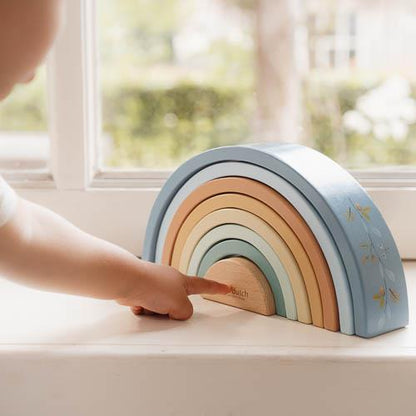 Little Dutch Holz Regenbogen blau