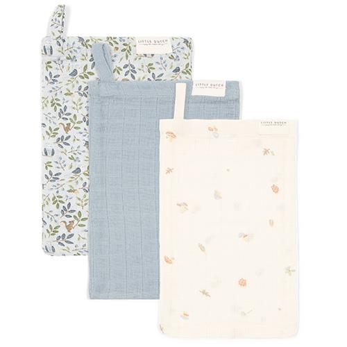 Waschlappen Set Blau Forest Friends Studio Aufnahme