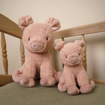 Little Dutch Kuscheltier Schwein 25cm Little Farm rosa von der Seite