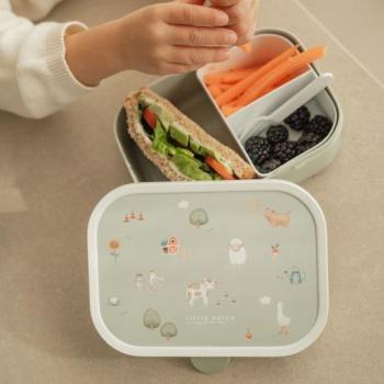 Mepal Grüne Brotdose Little Farm Mepal Lunchbox Detailansicht