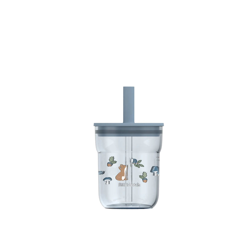 Kinderglas 250 ml Mit Strohhalm Forest Friends Studio Aufnahme