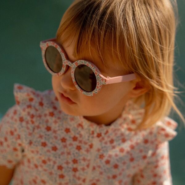 Kinder Sonnenbrille Rund Blumen Detail 6