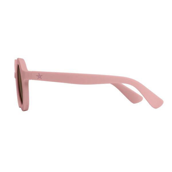 Kinder Sonnenbrille Rund Hellrosa Detail 3