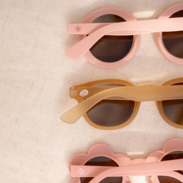 Kinder Sonnenbrille Rund Hellrosa Detail 9