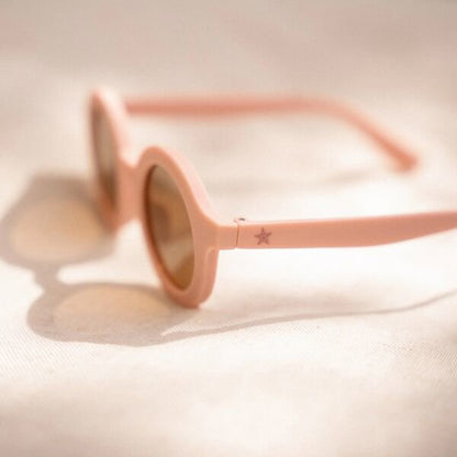 Kinder Sonnenbrille Rund Hellrosa Detail 7