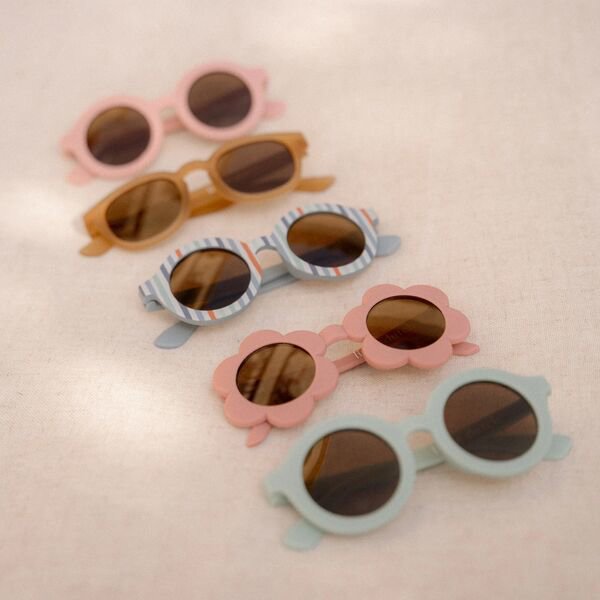 Kinder Sonnenbrille Rund Streifen Detail 4