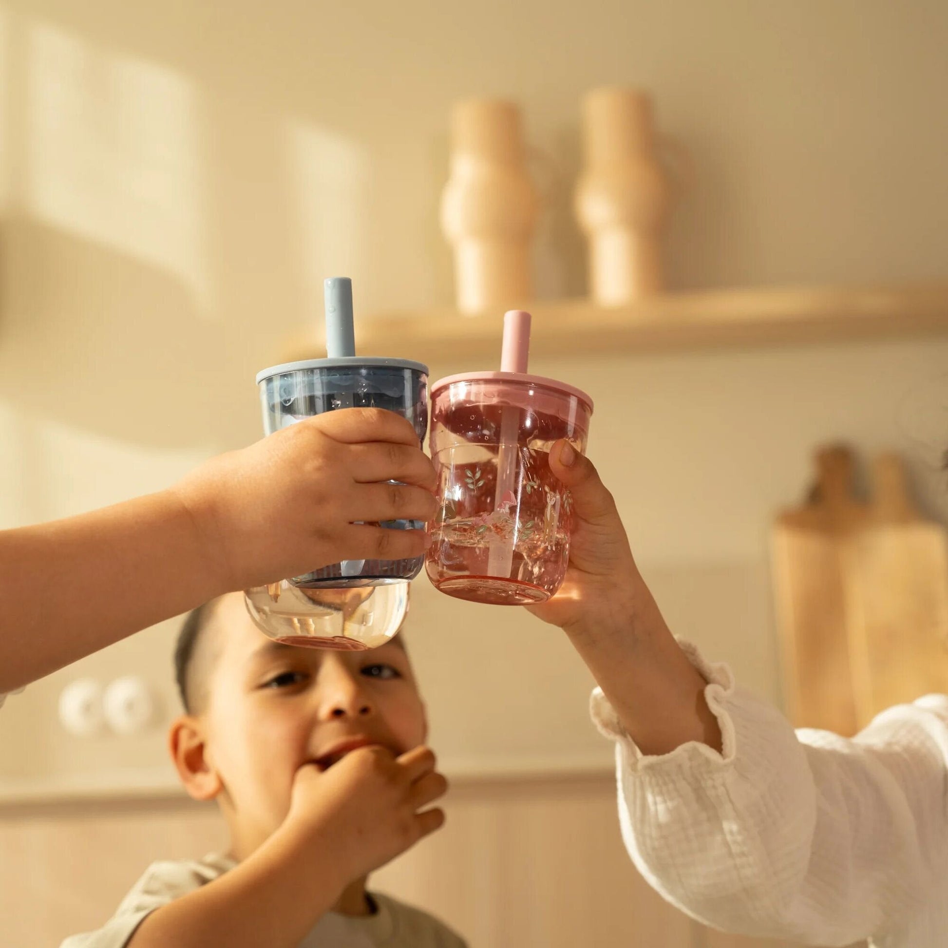 Kinderglas 250 ml Mit Strohhalm Forest Friends Detail 6