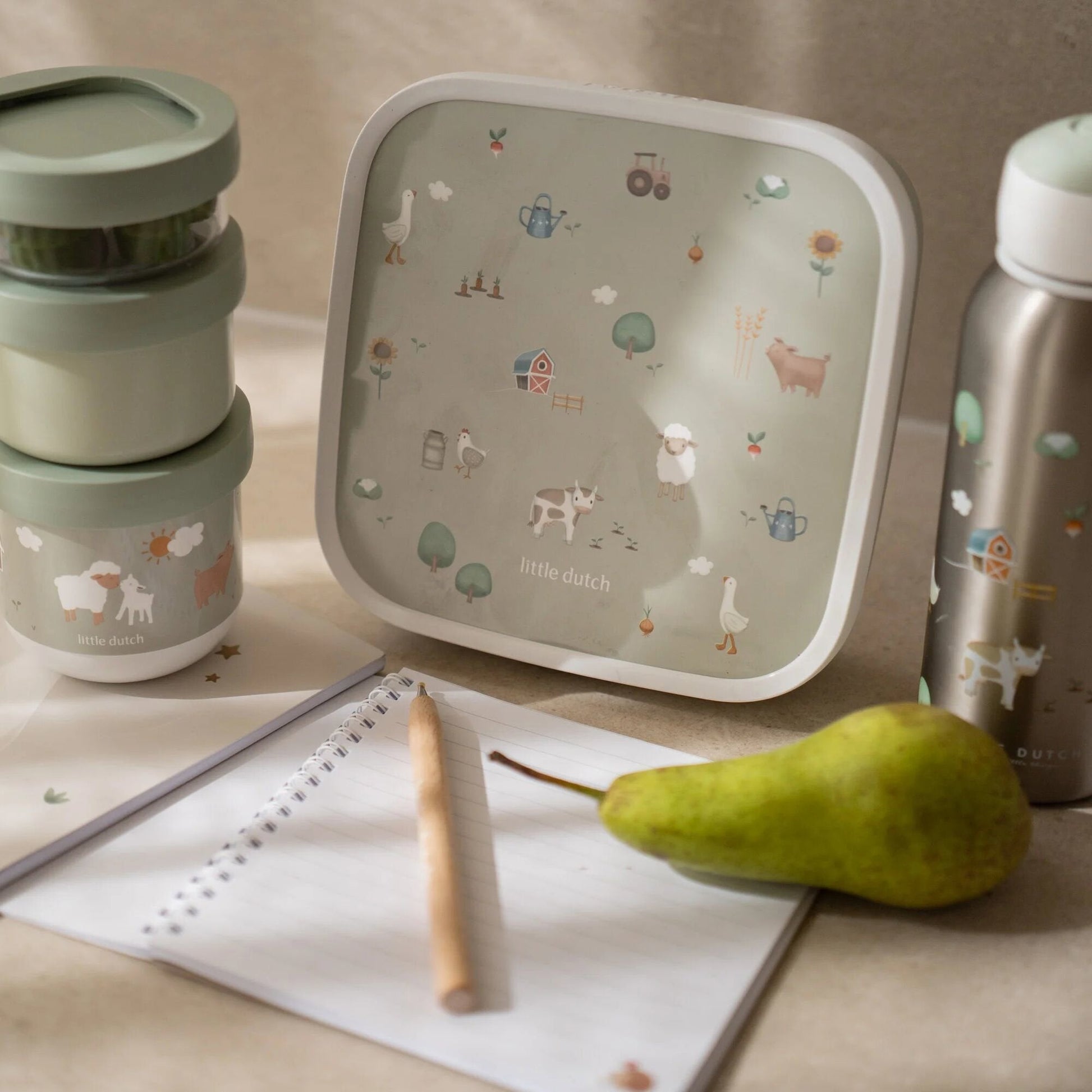 Bento Lunchbox groß Little Farm Detail 6