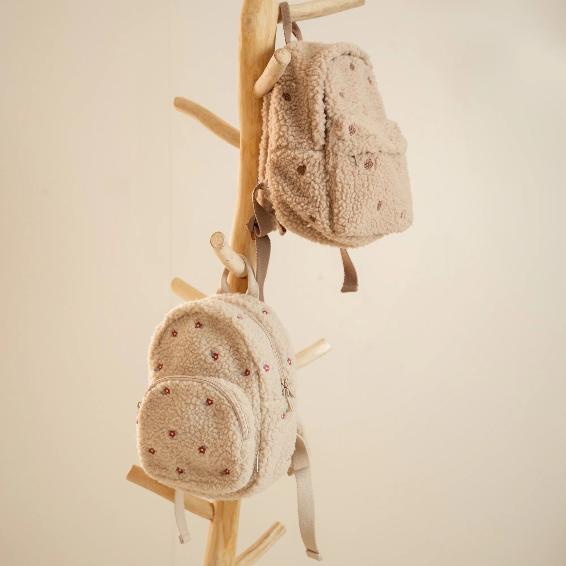 Little Dutch Rucksack Teddy mit Blumen Sand - Ruckansicht