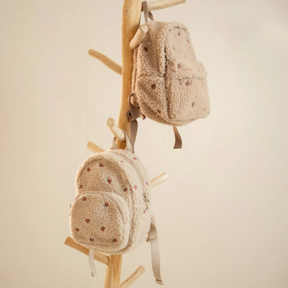 Little Dutch Rucksack Teddy mit Blumen Sand - Ruckansicht