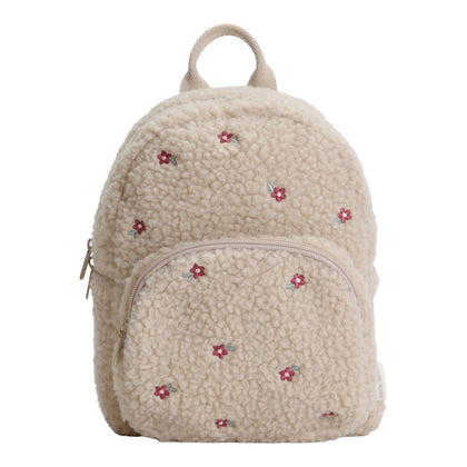 Little Dutch Rucksack Teddy mit Blumen Sand
