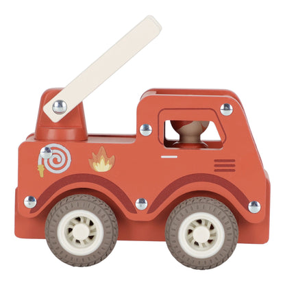 Little Dutch Feuerwehrauto FSC Holz – Rot – Essentials - Seitenansicht