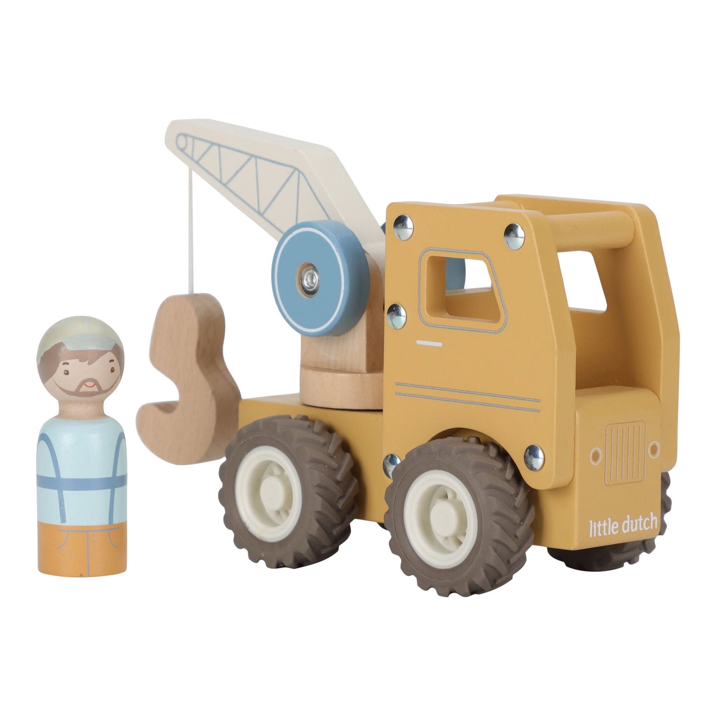 Little Dutch Kranwagen FSC der Holzkran – Gelb – Essentials - Hauptbild