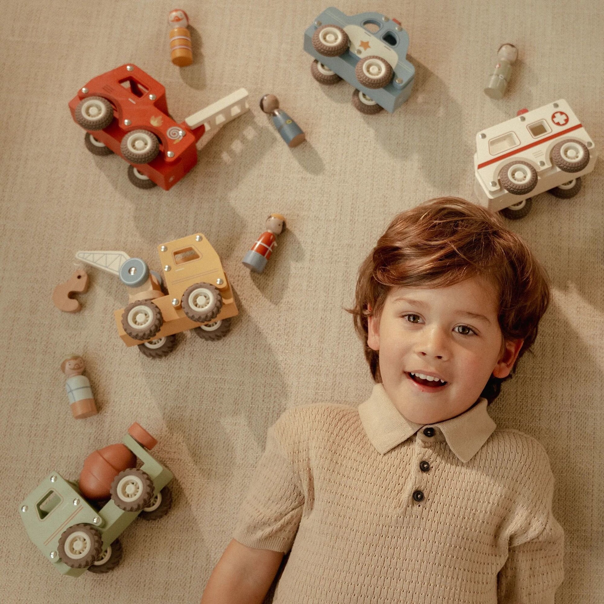 Little Dutch Kranwagen FSC der Holzkran – Gelb – Essentials - Lifestyle