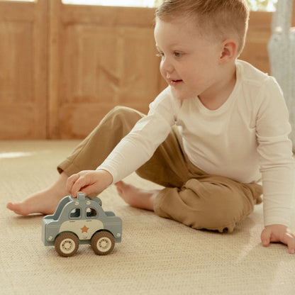 Little Dutch Holz Polizeiauto FSC – Blau – Essentials - Detailansicht