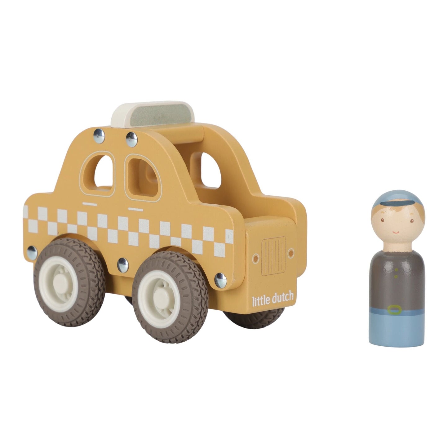 Little Dutch Taxi FSC Holzauto – Gelb – Essentials - Hauptbild