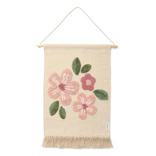 Wandteppich Blume Weiß Fairy Garden Studio Aufnahme