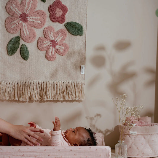 Wandteppich Blume Weiß Fairy Garden Anwendung