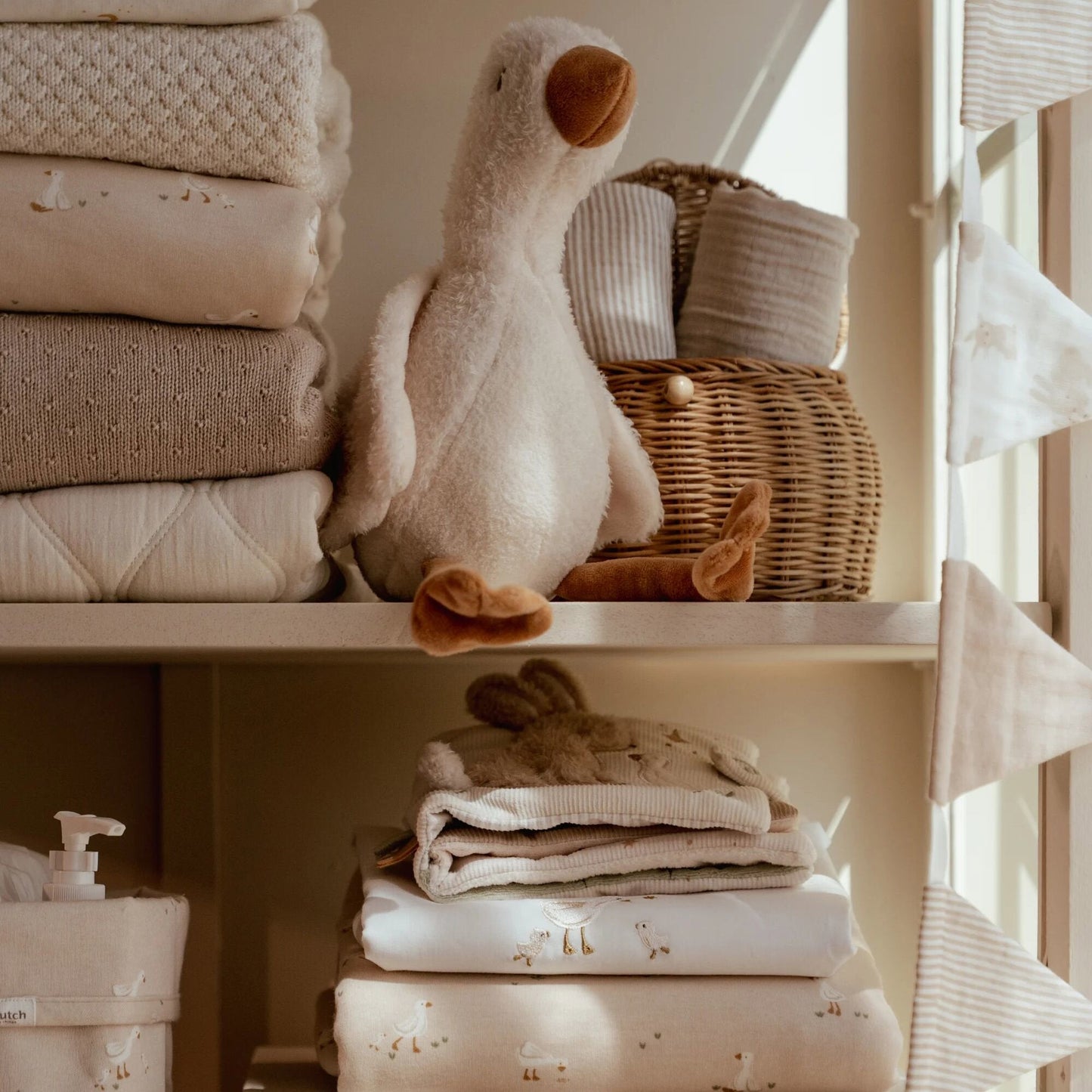 Girlande mit Wimpeln Beige Newborn Naturals Kleine Gans Detail 7