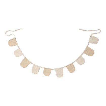 Girlande mit Fähnchen Beige Essentials