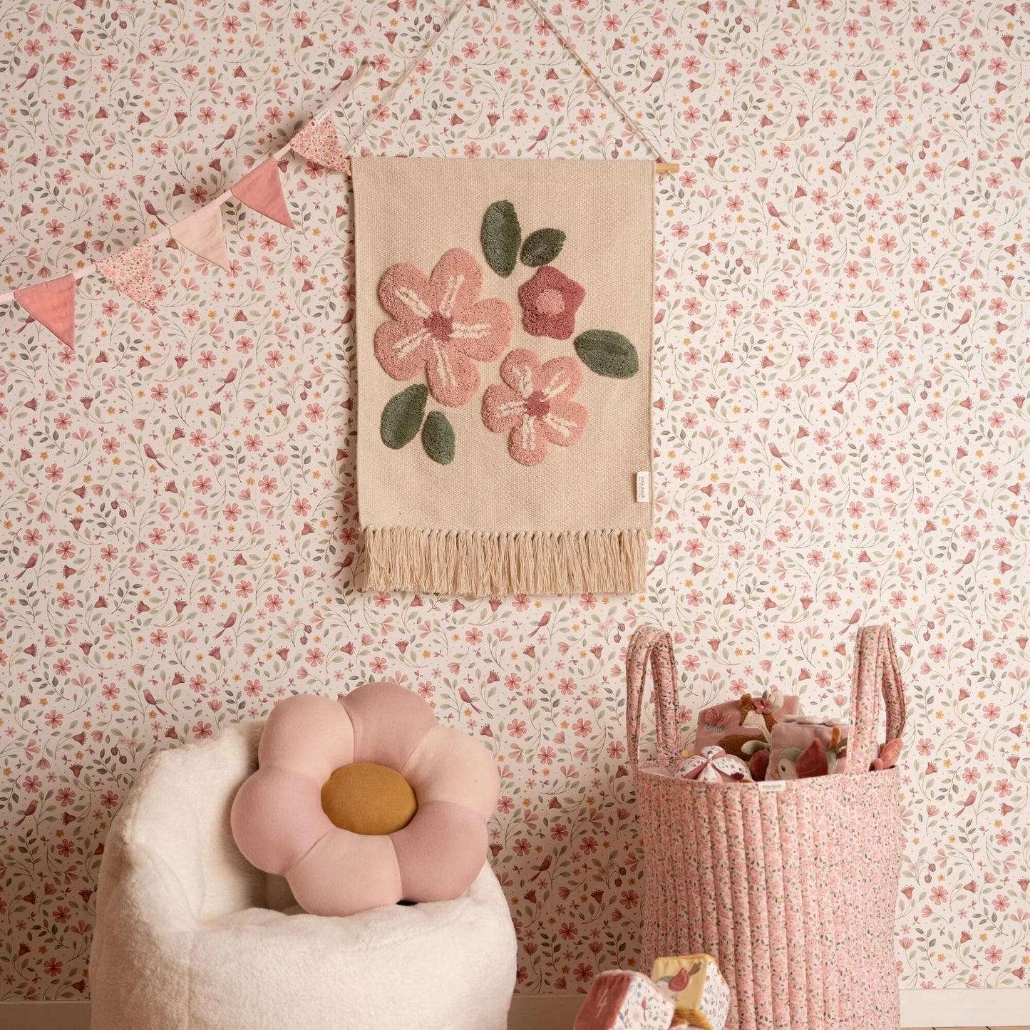 Little Dutch Girlande mit Wimpeln Rosa Fairy Garden Fairy Floral Detailansicht
