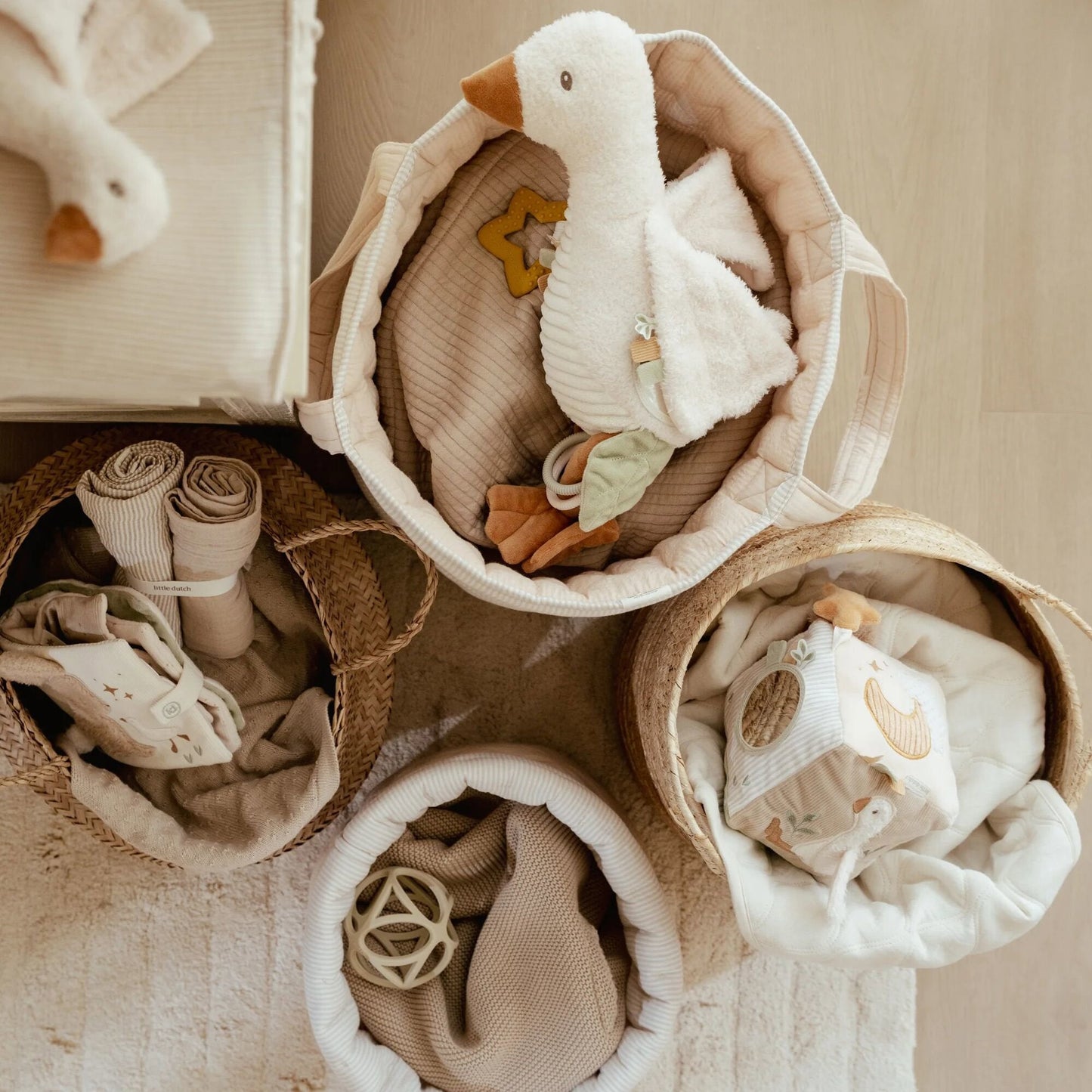 Aufbewahrungskorb groß Beige Essentials Detail 7