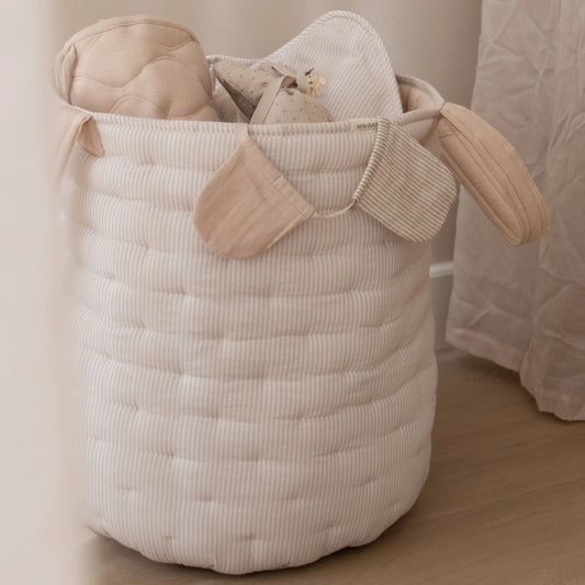 Aufbewahrungskorb groß Beige Essentials Anwendung
