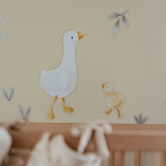 Wandsticker Grün Kleine Gans Anwendung