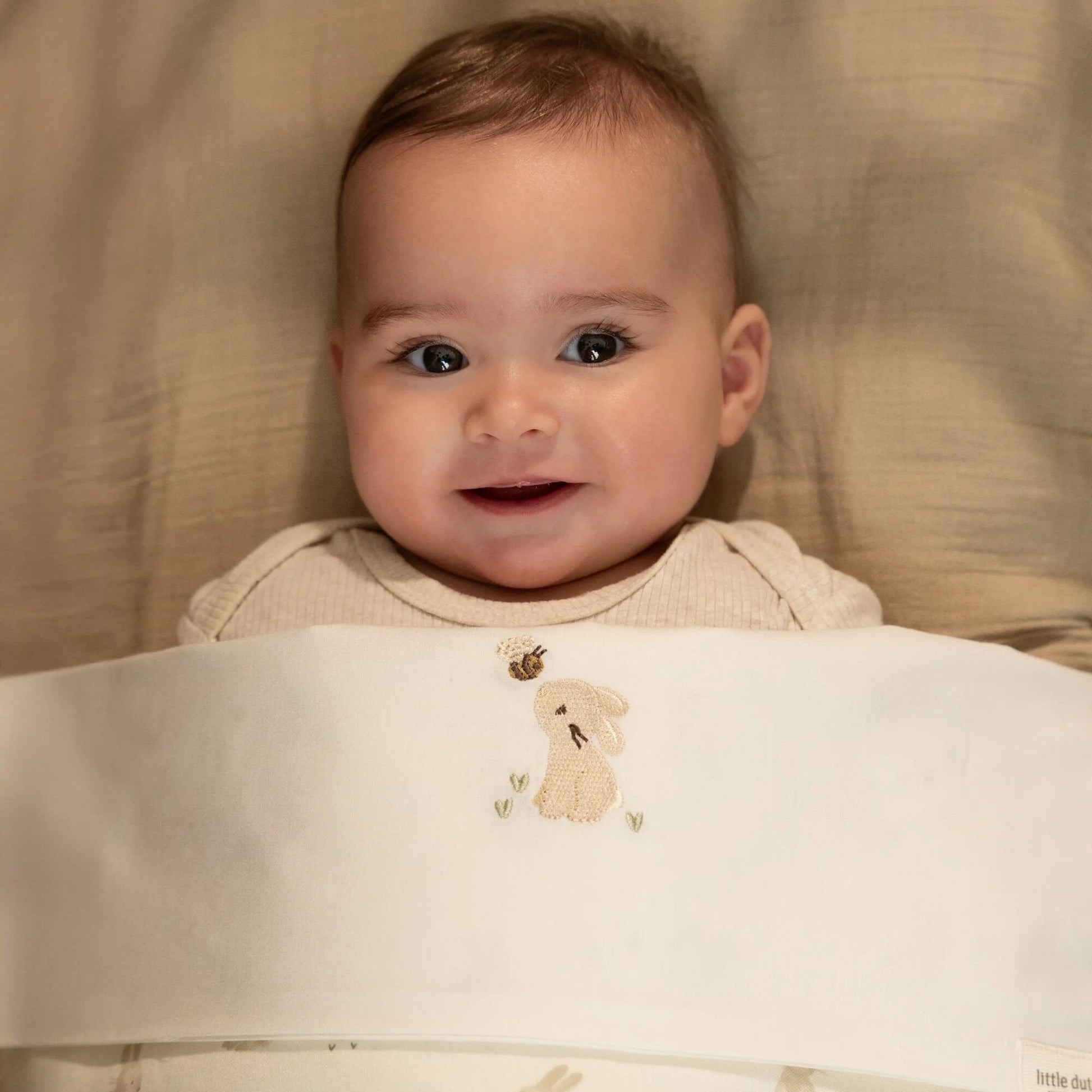 Bettlaken Weiß Newborn Naturals Baby Bunny Detail 6