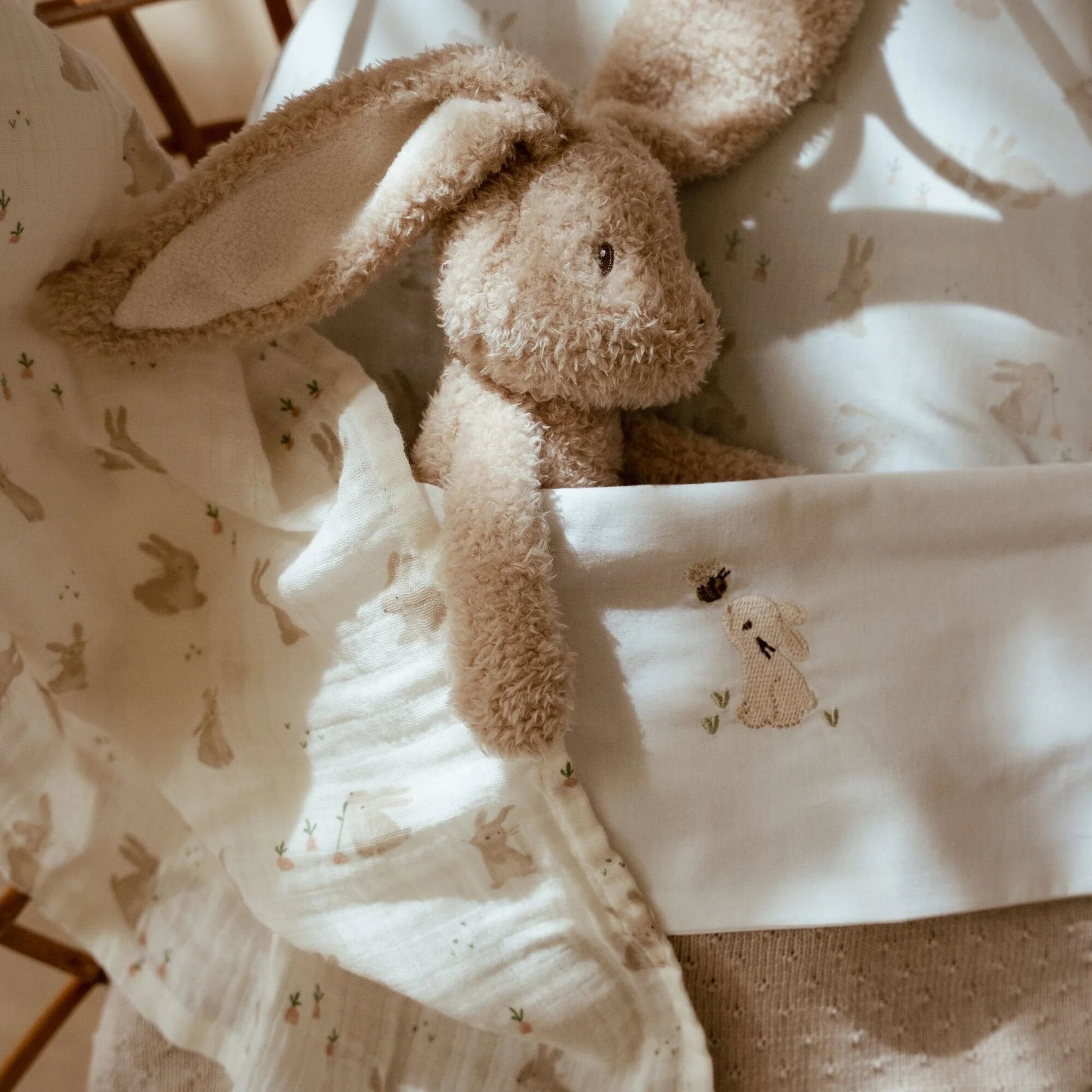 Bettlaken Weiß Newborn Naturals Baby Bunny Detail 4