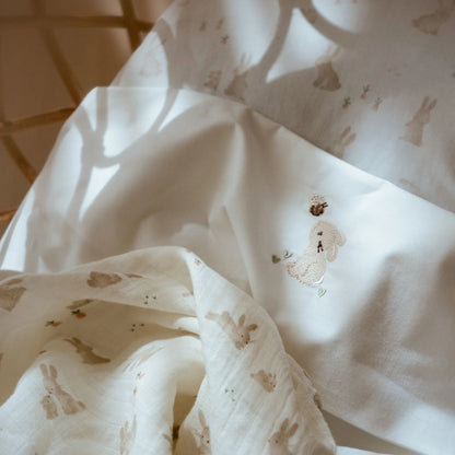 Bettlaken Weiß Newborn Naturals Baby Bunny Detail 5