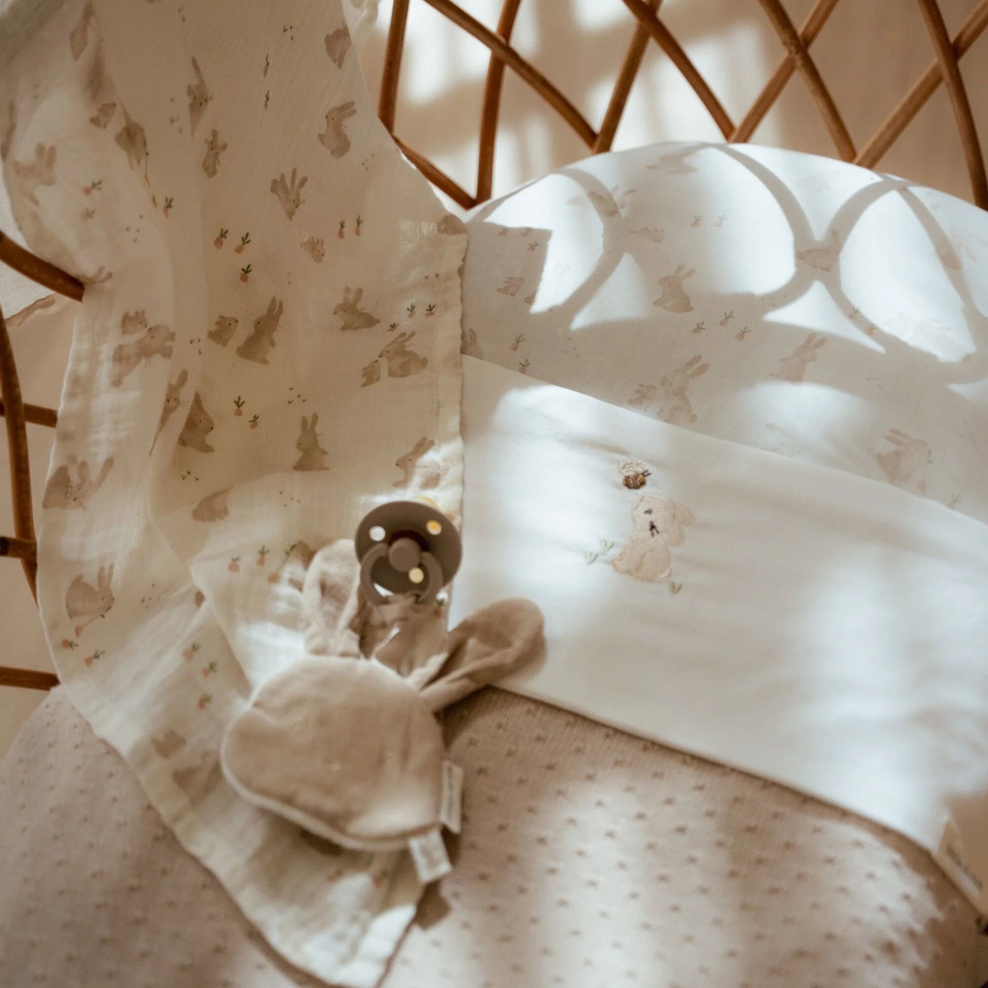 Bettlaken Weiß Newborn Naturals Baby Bunny Detail 6