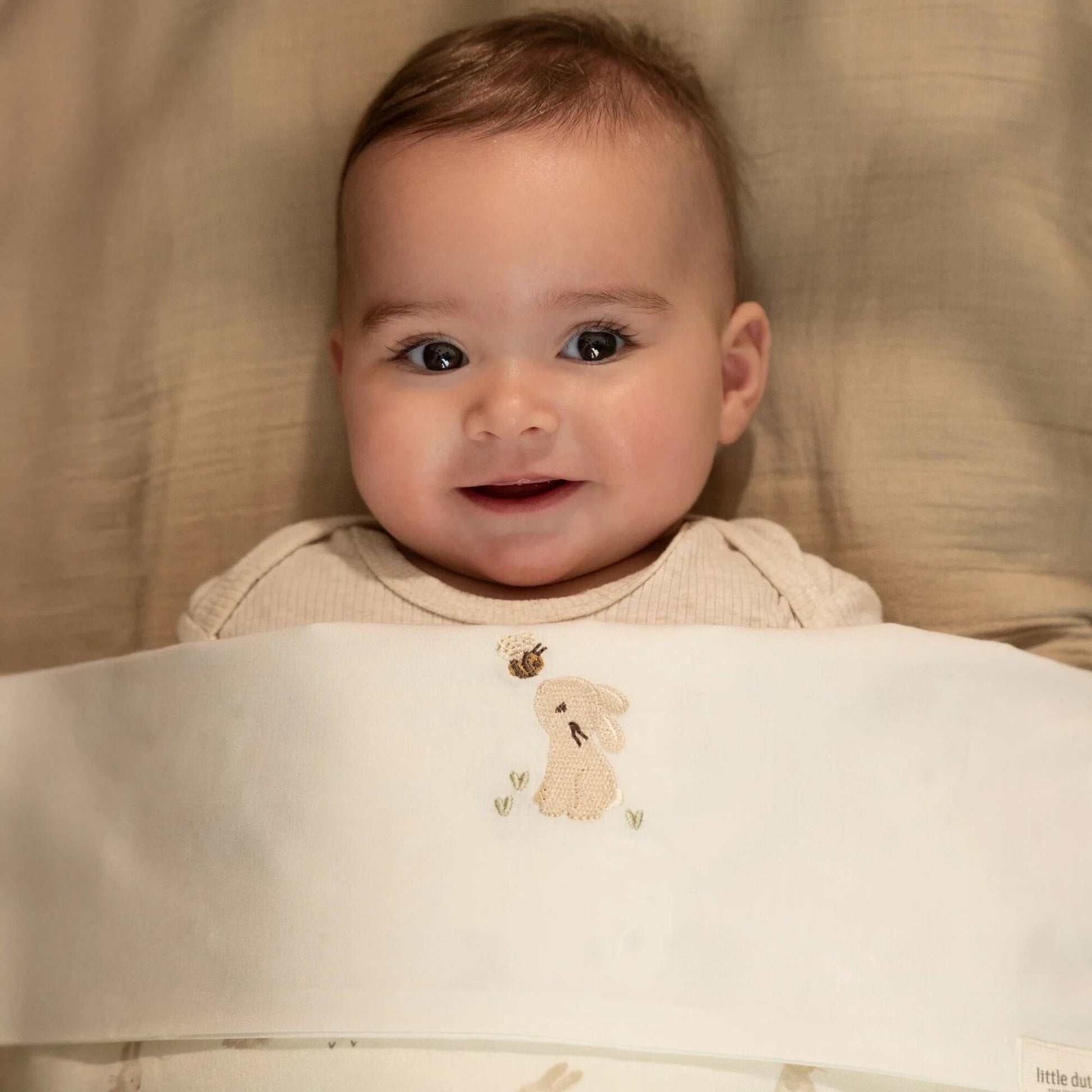 Bettlaken Weiß Newborn Naturals Baby Bunny Detail 5