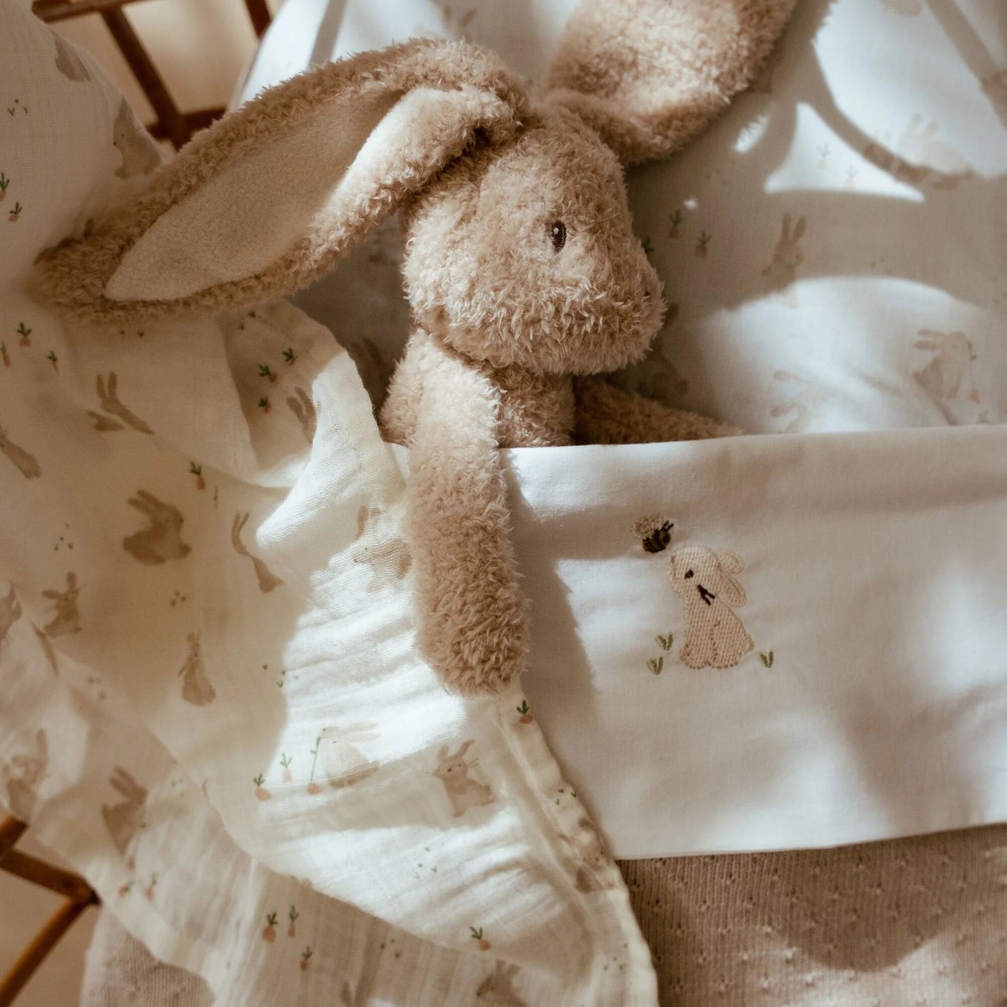 Bettlaken Weiß Newborn Naturals Baby Bunny Detail 4