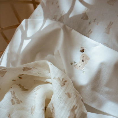 Bettlaken Weiß Newborn Naturals Baby Bunny Detail 3