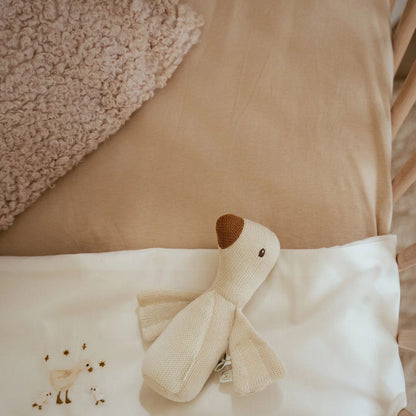 Wiegen Spannbettlaken Beige Essentials Anwendung