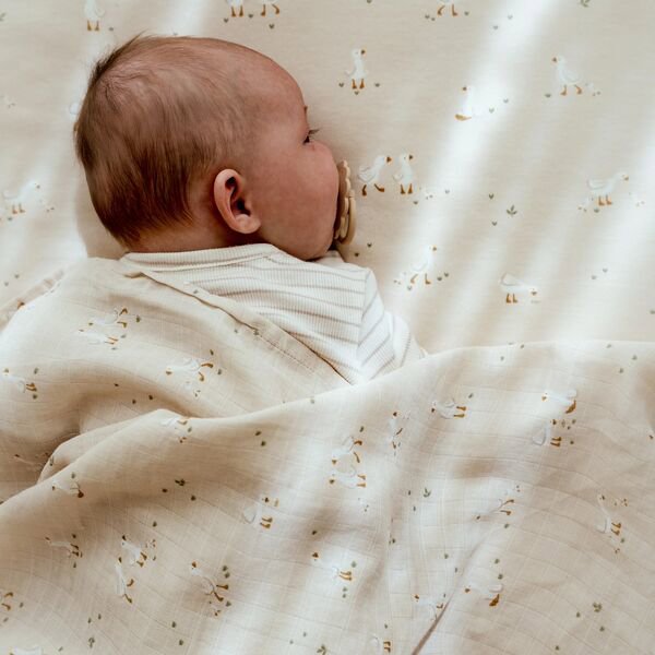 Gitterbettdecke Beige Newborn Naturals Little Goose Detail 4